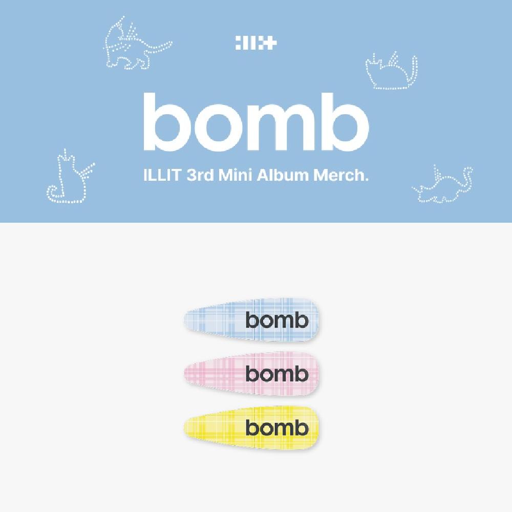 

Предзаказ ILLIT 3-й мини-альбом bomb Официальный MD Акриловая заколка для волос