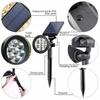 7 LED Solar Spot Lights RGB Solar Landscape Lights IP65 Waterproof Brightness Adjustable for Outdoor Garden  Lawn Decor Lighting