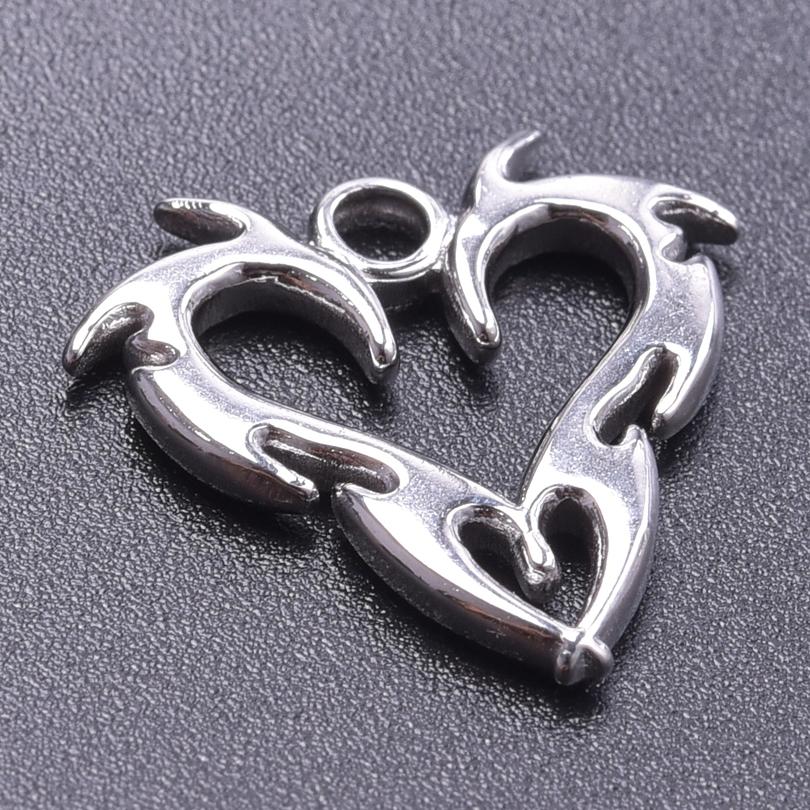 No Fade Silver Color Stainless Steel Angel Charms For Jewelry Making Supplies Handmade Necklace Earrings Pendant DIY Heart Cross