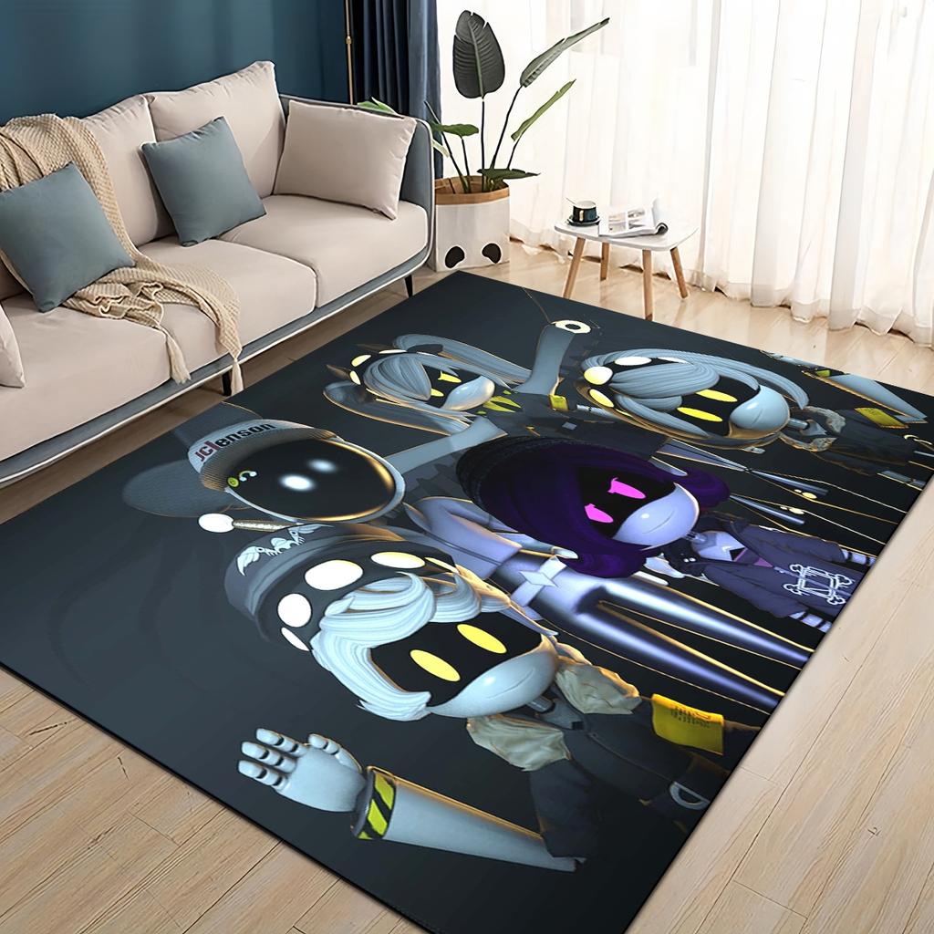 3D Print Murder Drones Cartoon Uzi V J Robot Gift Carpet Rug for Living Room Bedroom Home Sofa Decoration,kid Non-slip Floor Mat