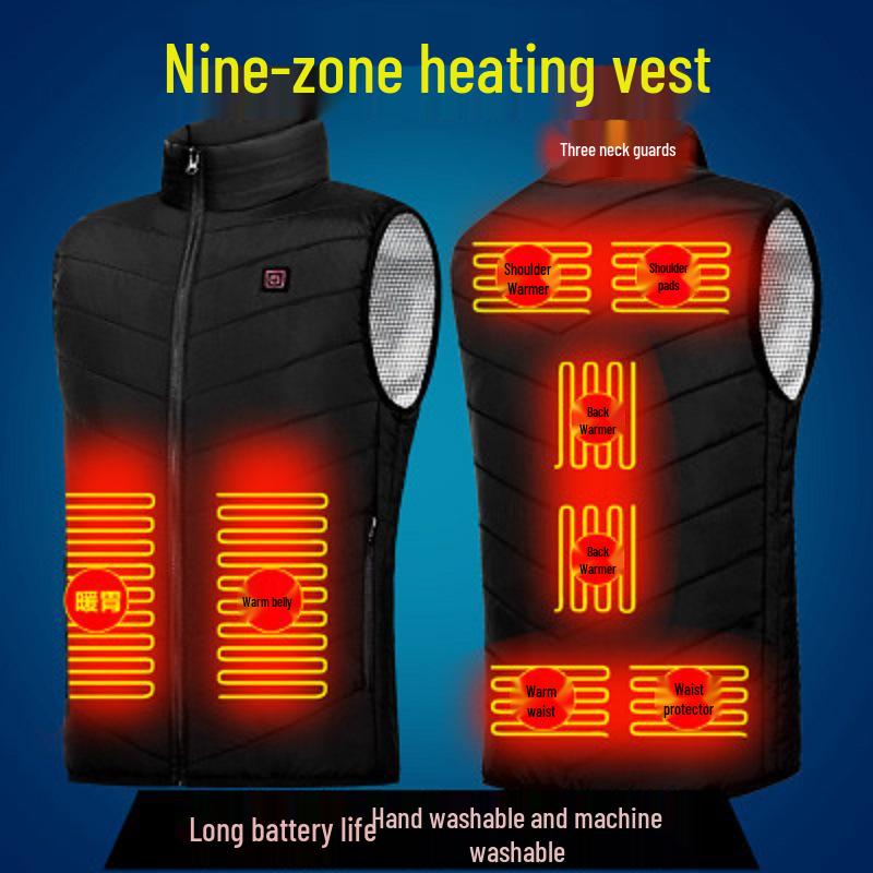 Men's Smart USB Heated Vest with Four to Eight-Zone Temperature Control