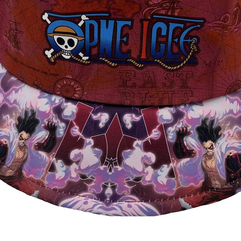 One Piece Anime Merchandise Luffy for Men and Women, One Piece Outdoor Sun Protection Versatile Pot Hat, Printed Bucket Hat