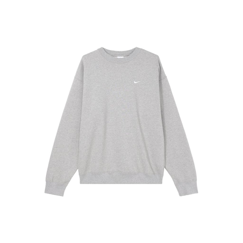 Nike Solid Color Logo Crew Neck Sweatshirt Men Tops Gray DX1362-063