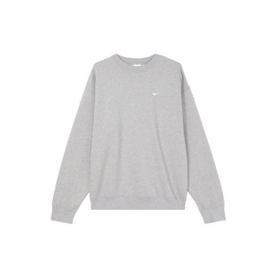 Einfarbiges Logo Rundhals-Sweatshirt Herren Tops Grau DX1362-063