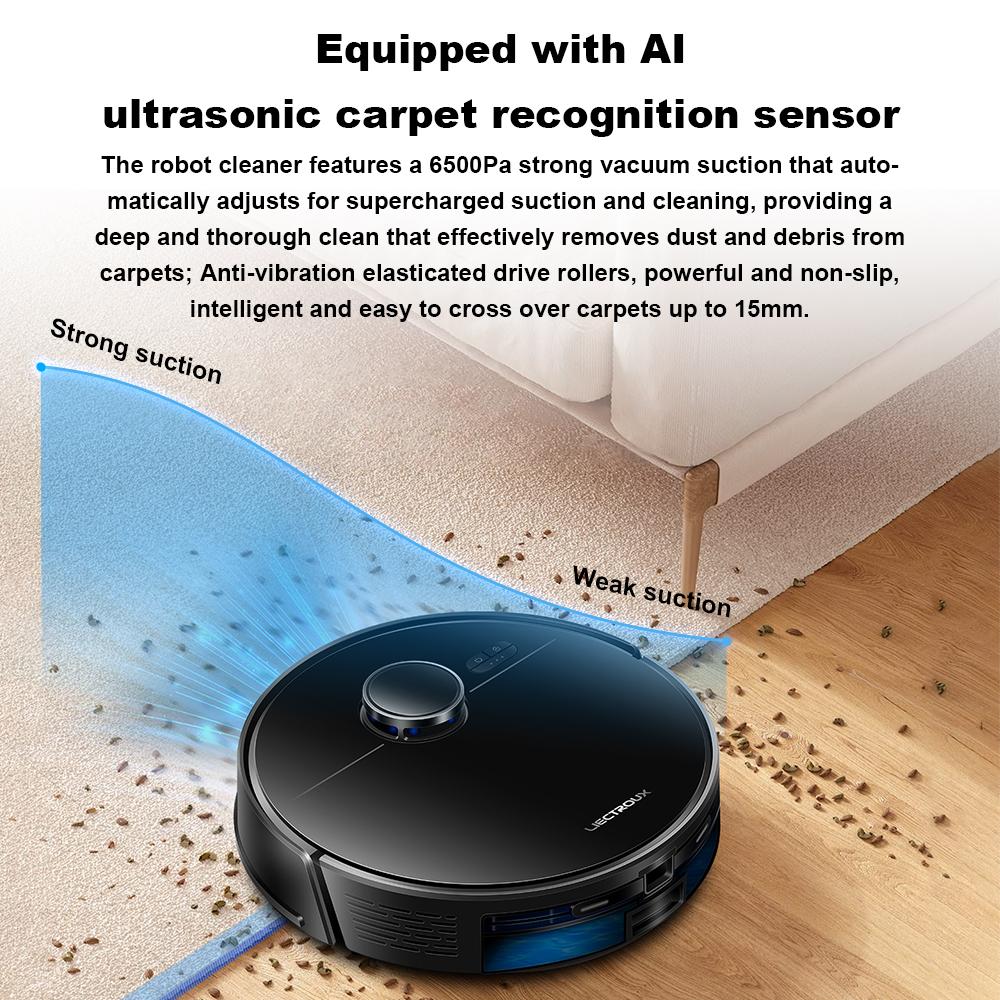 Liectroux M70 PRO LDS Robot Vacuum Cleaner  With Self-emptying Dustbin, Multi-floor Map Storage, 6.5KPa Suction