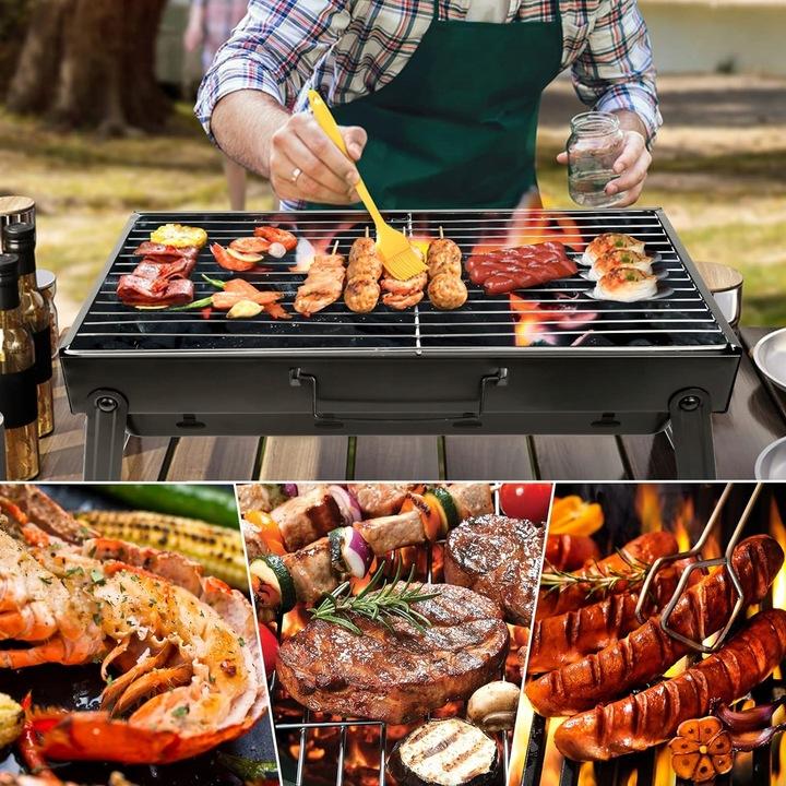 Grill Na Węgiel Drzewny, Składany Grill Biurko, Blat Na Zewnątrz Na Piknik
