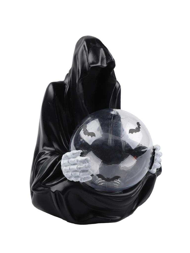 Desktop Decor Floating Glowing Ball Halloween Theme Eerie Light Decoration Enchanting Display Shadowy Design Versatile Use