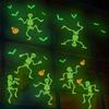 Luminous Halloween Wall Stickers Skull Bat Sticker Pumpkin Removable Wallpaper Decals Party Favors Door Window Accessories