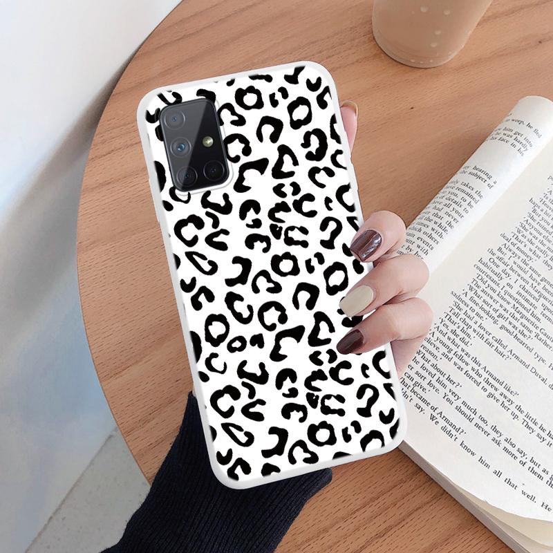 Leopard Print Phone Case For Samsung Galaxy A51 4G 5G A71 5G Protection Back Cover Soft Silicone Fundas For Samsung A 51 Coque