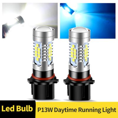 2PCS P13W Canbus SH23W LED Bulbs Daytime Running Light DRL Lamp White Car Accessories For Skoda Peugeot Mitsubishi Mazda Ford