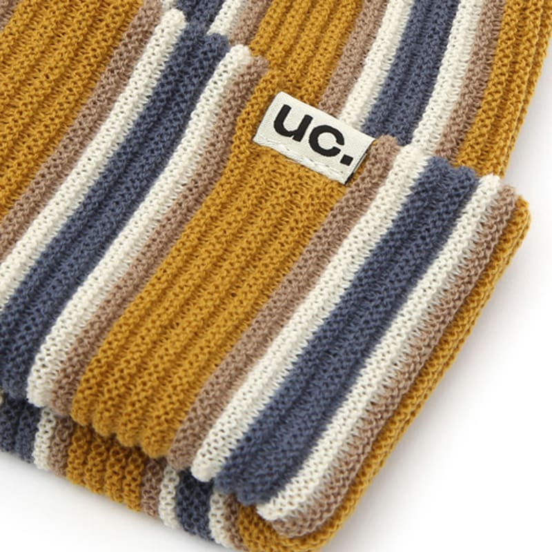 UNDERCONTROL BEANIE / VERTICAL Stripe/ MUSTARD