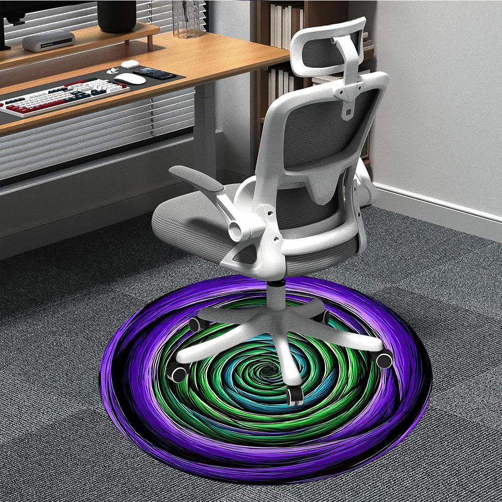 

1pc Spiral Vortex Chair Carpet for Office - Durable, Ideal for Chair Mats, Stylish & Functional Decorative Rug yy260130023 80cm by 80cm