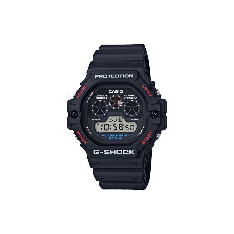 

Casio Fashion Trend Street Simple Cool High-End LCD Display Reverse Square Dial Waterproof Sports Quartz Movement Resin Strap Men Watches DW-5900-1 Black