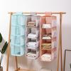 Organizador de armário multicamadas com fita de fixação Oxford Cloth Home Dormitório Underware Organizador para banheiro