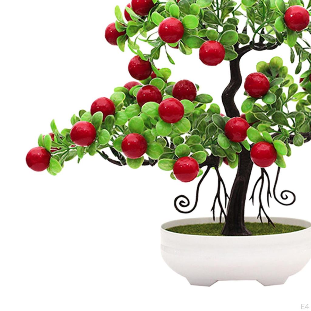 Artificial Fruit Tree Bonsai Pot Plants Ornament Realistic PP Material Table Centerpiece for
