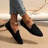 Large Size Soft-soled Pointy Fashion Casual Shoes Women 2025 Autumn and Winter New-style Slip-on Comfortable Single Shoes