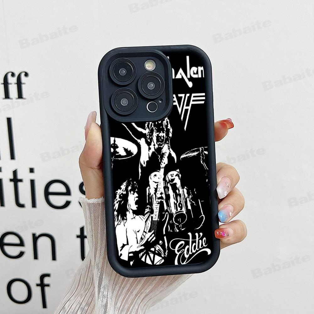 E-Eddie V-Van H-Halen Silicone Phone Case for iPhone 17 Pro Max 16 15 14 13 12 11 Plus 17 Air