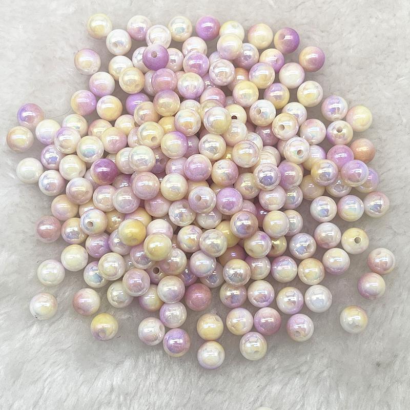 6mm 8mm 10mm Round Acrylic Pearl Beads Loose Spacer Beads for Jewelry Making DIY Bracelet Necklace Pendant Earrings