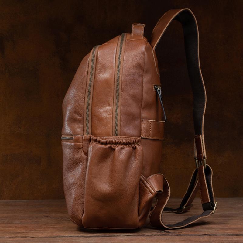 Leather Women's Outdoor Travel Backpack Vintage Large Capacity School Backpack Men's Satchel Backpack for 15.6-inch Laptop Bag