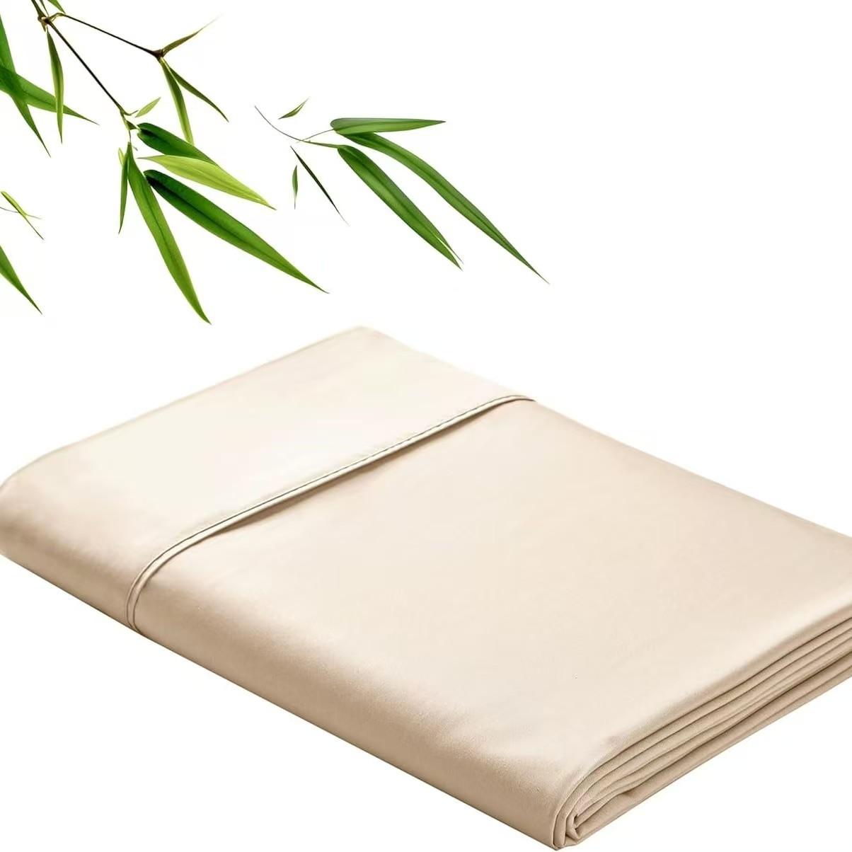 100% Bamboevezel Plat Laken Antibacterieel Koel Zomer Beddengoed Effen Voor Twin Queen King Enkel Dubbel Bed 2xPillowcase 48x74cm