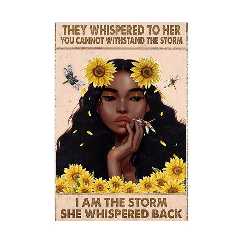 

Ретро-искусство, абстрактная фигура, девушка-подсолнух, постеры, принты, модный слоган, холст, картина, настенная картина для гостиной, домашний декор 21x30cm No Framed