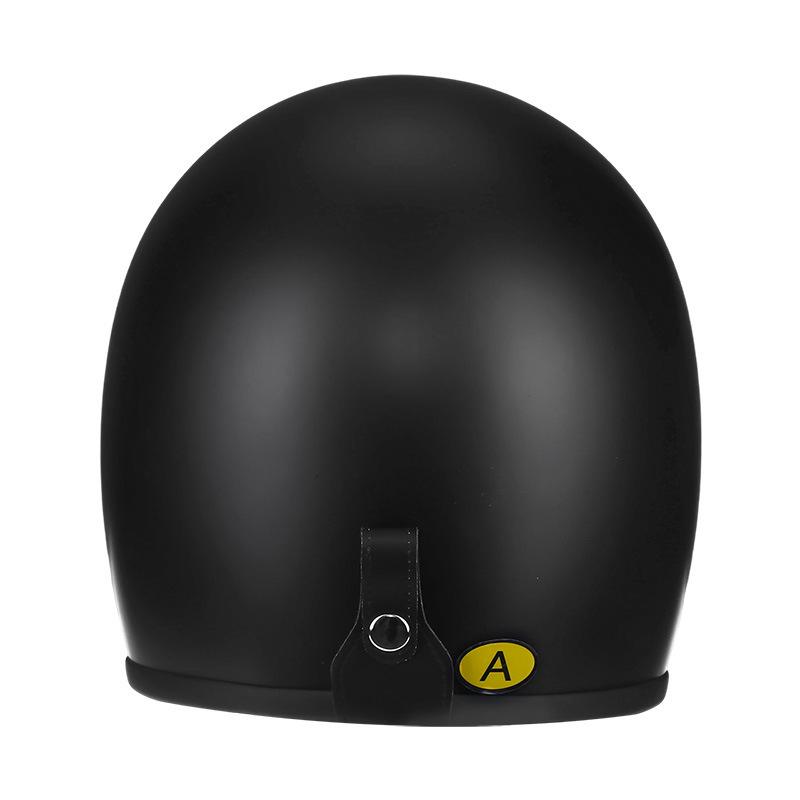 Retro Fiberglass Full-Face Motorcycle Helmet for Men & Women - Small Shell Pig Nose Design, Ideal for Harley Cruisers & American Bikes.