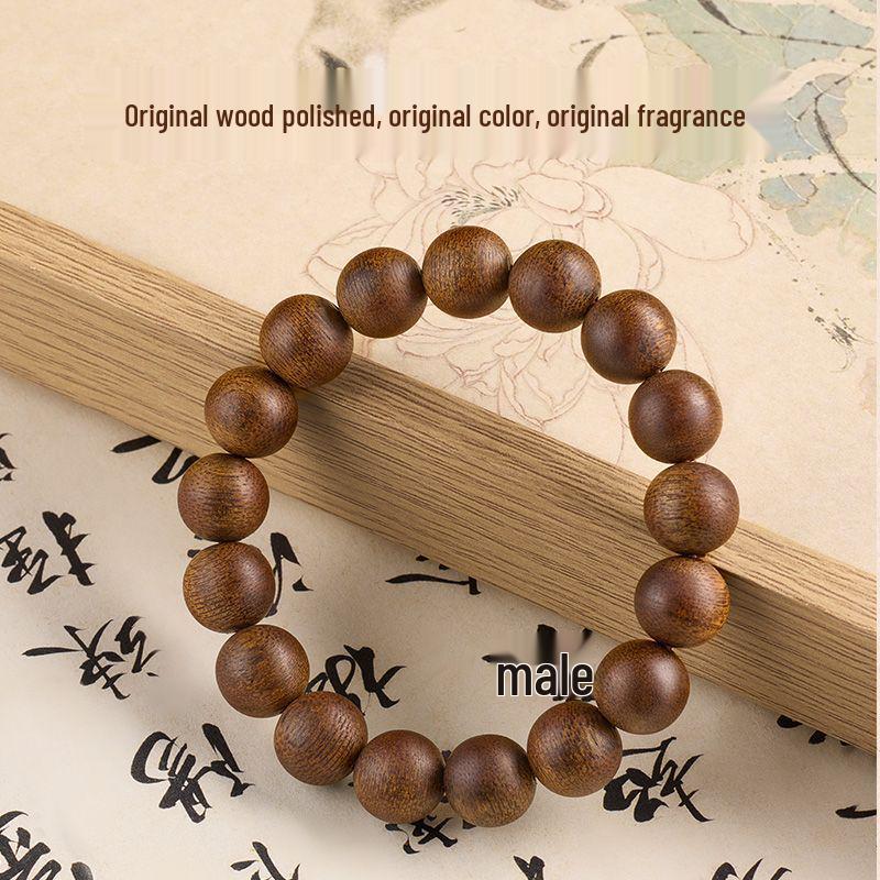 Natural Kynam Agarwood Sink-Grade Loose Beads Bracelet DIY Accessory