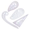 Clothing Measuring Ruler Set Multifunctional Pattern Cutting Sleeve Cage Curve Ruler 4‑Piece Set