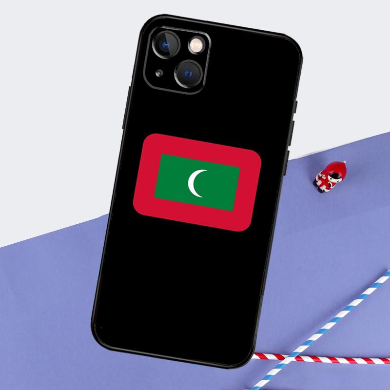 Maldives Flag Phone Case For iPhone 16 15 11 12 13 14 Pro Max Mini XS XR X 7 8 Plus Soft TPU Cover