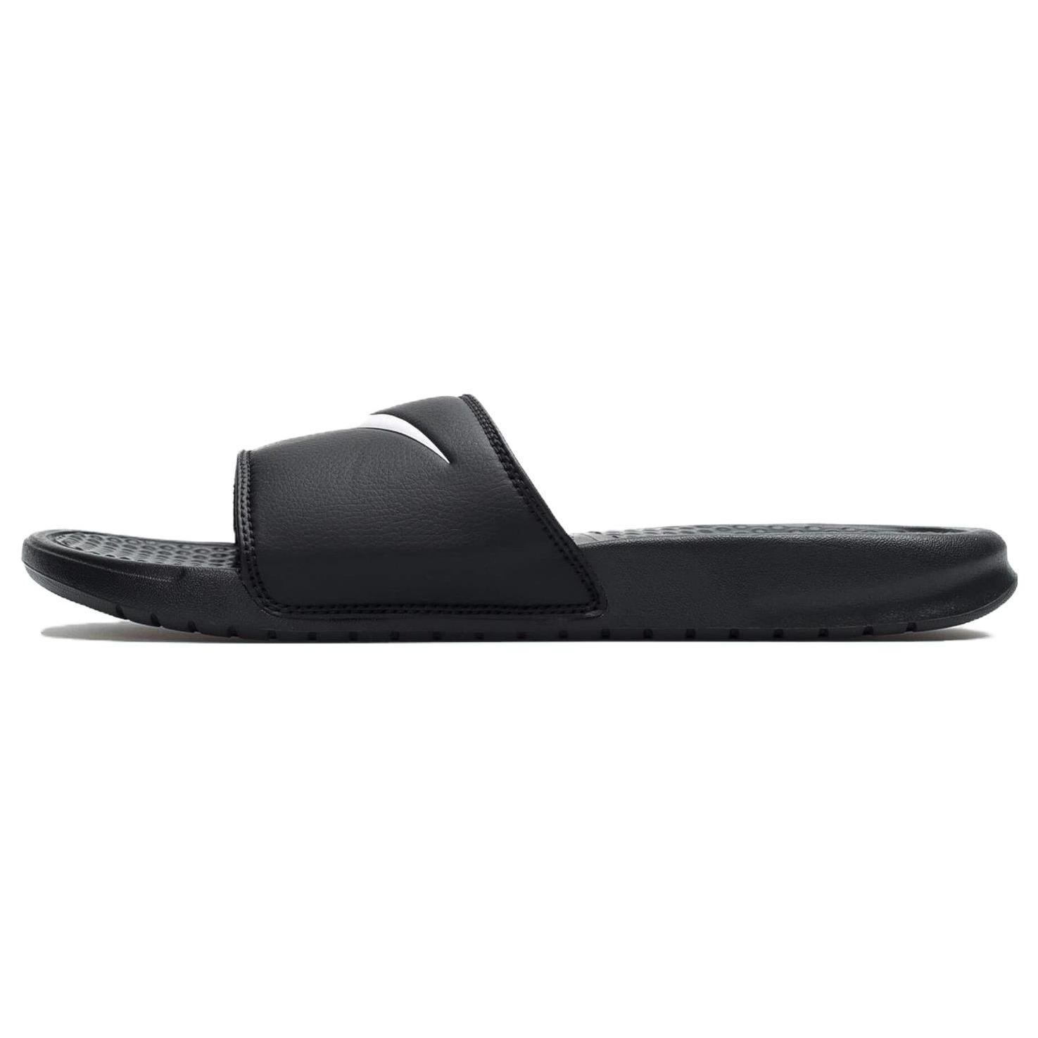 

Nike Benassi Swoosh Fashion Black White Slippers Black White Women s 39