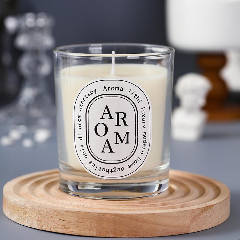 Transparent European Style Soy Wax Candle with Plant Essential Oils - Smokeless Home Aroma Gift