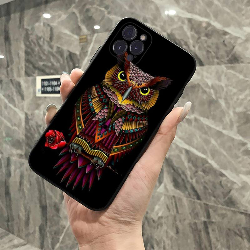YNDFCNB Animal Owl Phone Case For iPhone 8 7 6 6S Plus X SE 2020 XR XS 14 11 12 13 Mini Pro Max Mobile Case