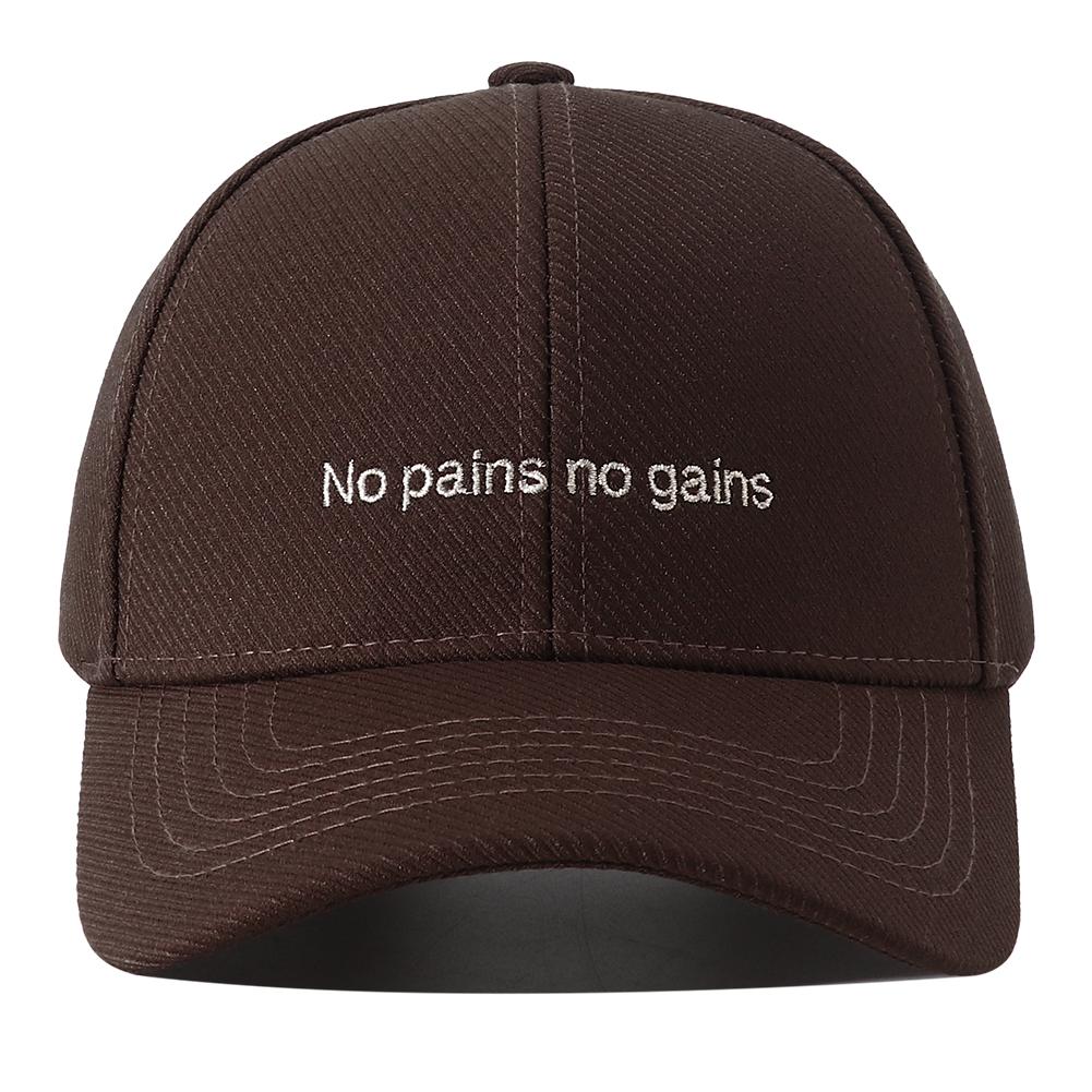 

No Pain No Gain Quote Embroidery Cotton Baseball Cap Men Women Adjustable Snapback Dad Hat Hip Hop Streetwear y2k Sports Sun Hat Adjustable шоколадний