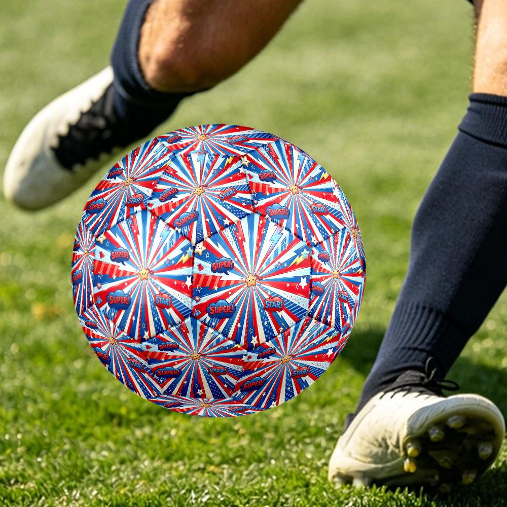 1pc Super Star Energy Themed Soccer Ball, Size 5, Lightweight PVC Material, Outdoor Training Soccer Ball Gift. q62257