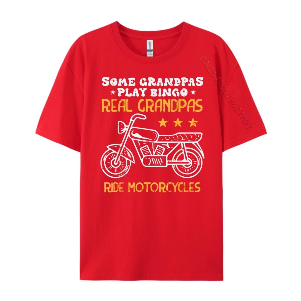 Some Grandpas Play Bingo Real Ride Motorcycles Biker Gag Men Oversized T Shirt Couples Anime Camisetas Hombre Punk Style S