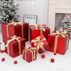 Red Gift Box Ornaments for Christmas and New Year's Mall Window Displays
