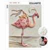 5D Pearl Painting Kit Framed with Flamingo Frog Design Sparkling Bead Art Canvas DIY Relaxing Craft for Wall Decor Gift Set Home Art
