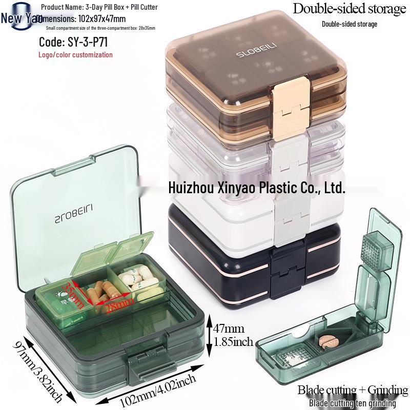 Seven-Day Pill Organizer: Morning, Noon, Night Portable Capsule Case with Large Capacity