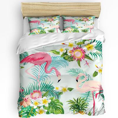 3pcs Bedding Set Pink Flamingo Home Textile Duvet Cover Pillow Case Boy Kid Teen Girl Bedding Covers Set