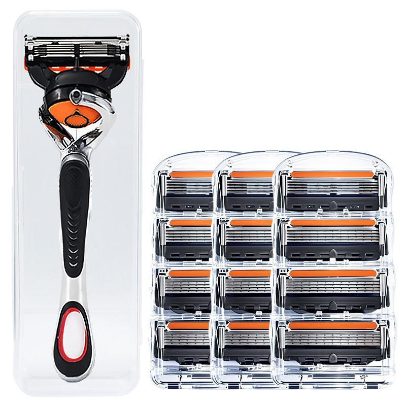 German-Engineered Classic 5-Blade Men's Razor with Universal Five-Layer Head