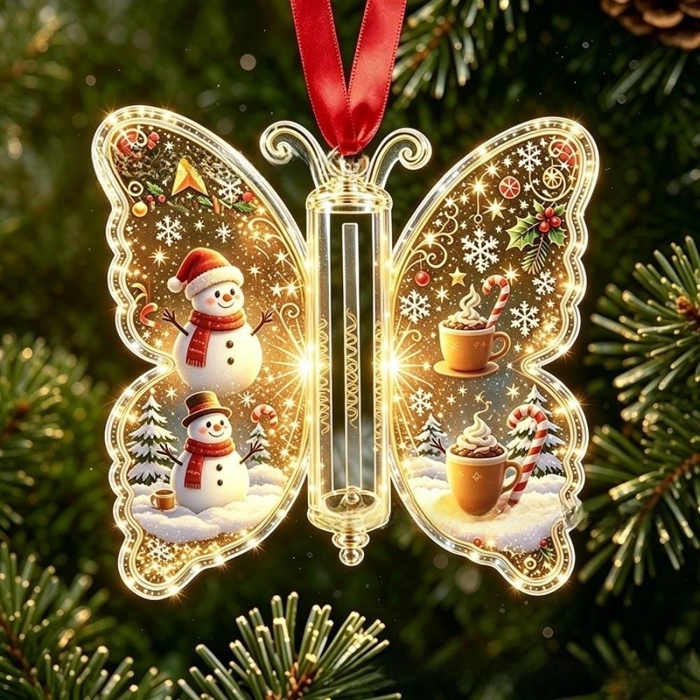 Transparent Acrylic Money Holder Snowman Butterfly Hanging Decorations Home Decoration