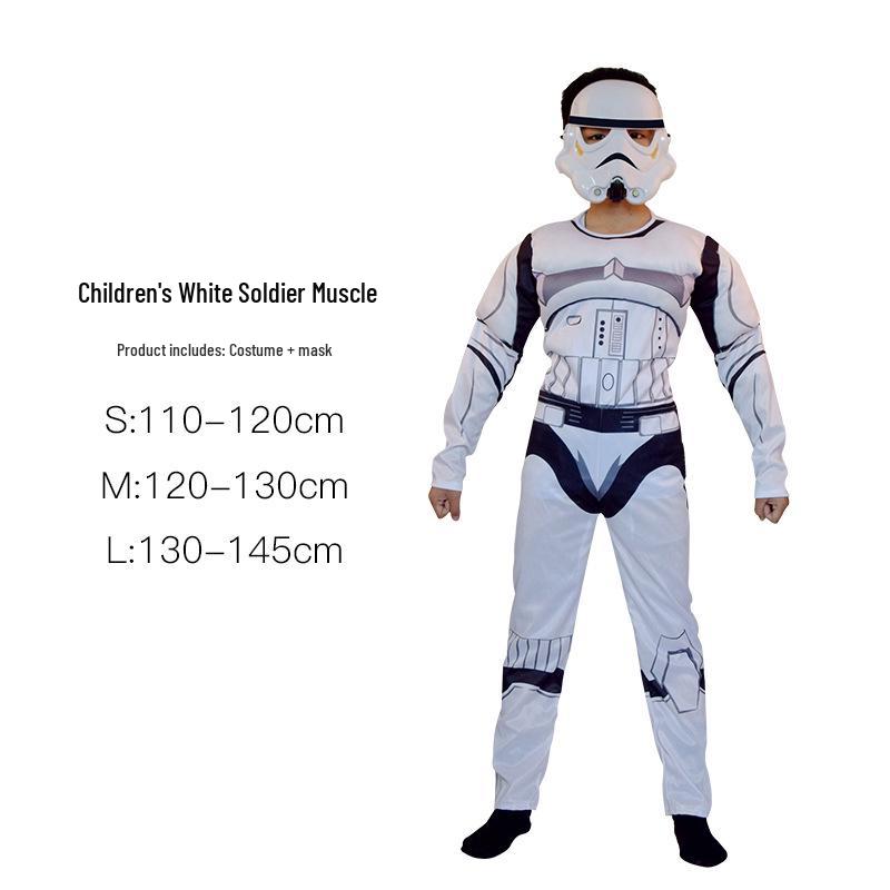 Halloween Star Wars Costumes: Stormtrooper, Black Trooper, Jedi, White & Black Knight Cosplay by Wangnuo Large