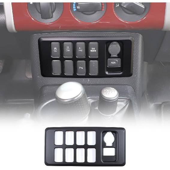 

LLKUANG ABS Center Console Driver Assistance Decoration Cover for Toyota FJ Cruiser 2007-2021 Air Conditioning Button Mode Panel Frame (Matte Black) матовый черный