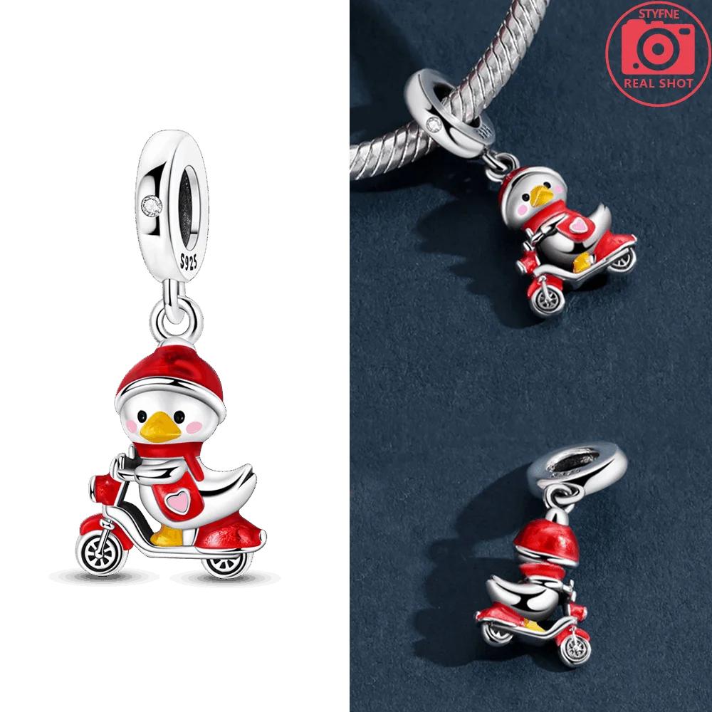 

Authentic Charm Bead Charms Red Dragon Boy Girl Heart Duck New Year Authentic copper Bead Charms Compatible With Bracelets Jewellery Gift Delicate Acc