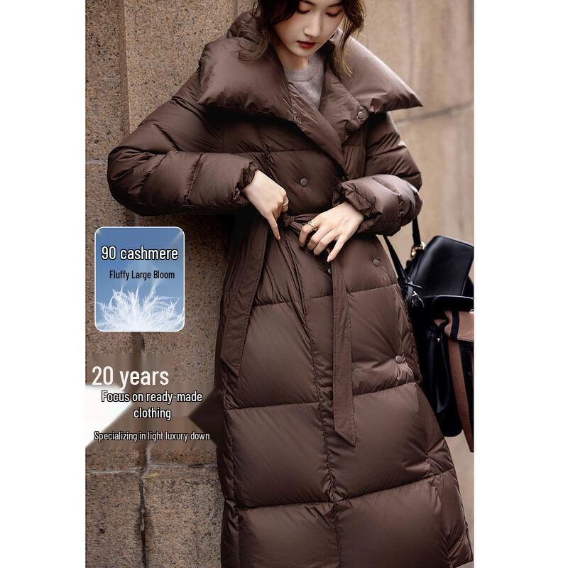 Demana Women's Large Lapel 90% Duck Down Puffer Jacket
