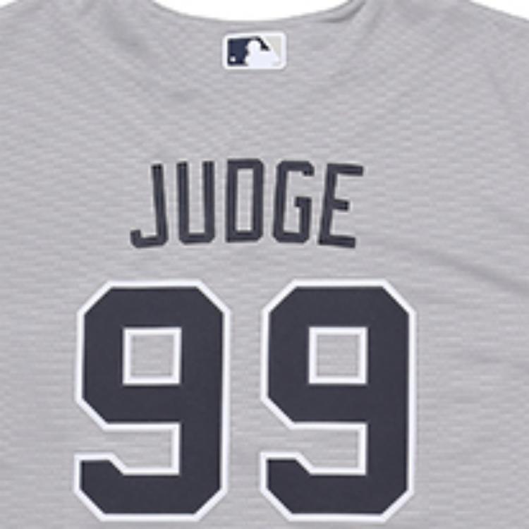 Nike X MLB New York Yankees Klasický potisk písmen Pohodlné ležérní tričko s krátkým rukávem Dětské topy Šedé 3Z3B7ZWBA-JUDGE