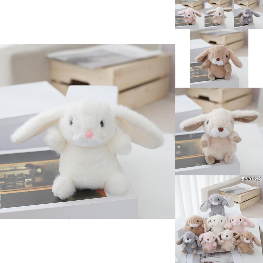 Adorable Realistic Rabbit Plush Keychain With Soft Pp Cotton Stuffing Cute Keyring Toy Perfect For Couples And Car Bags