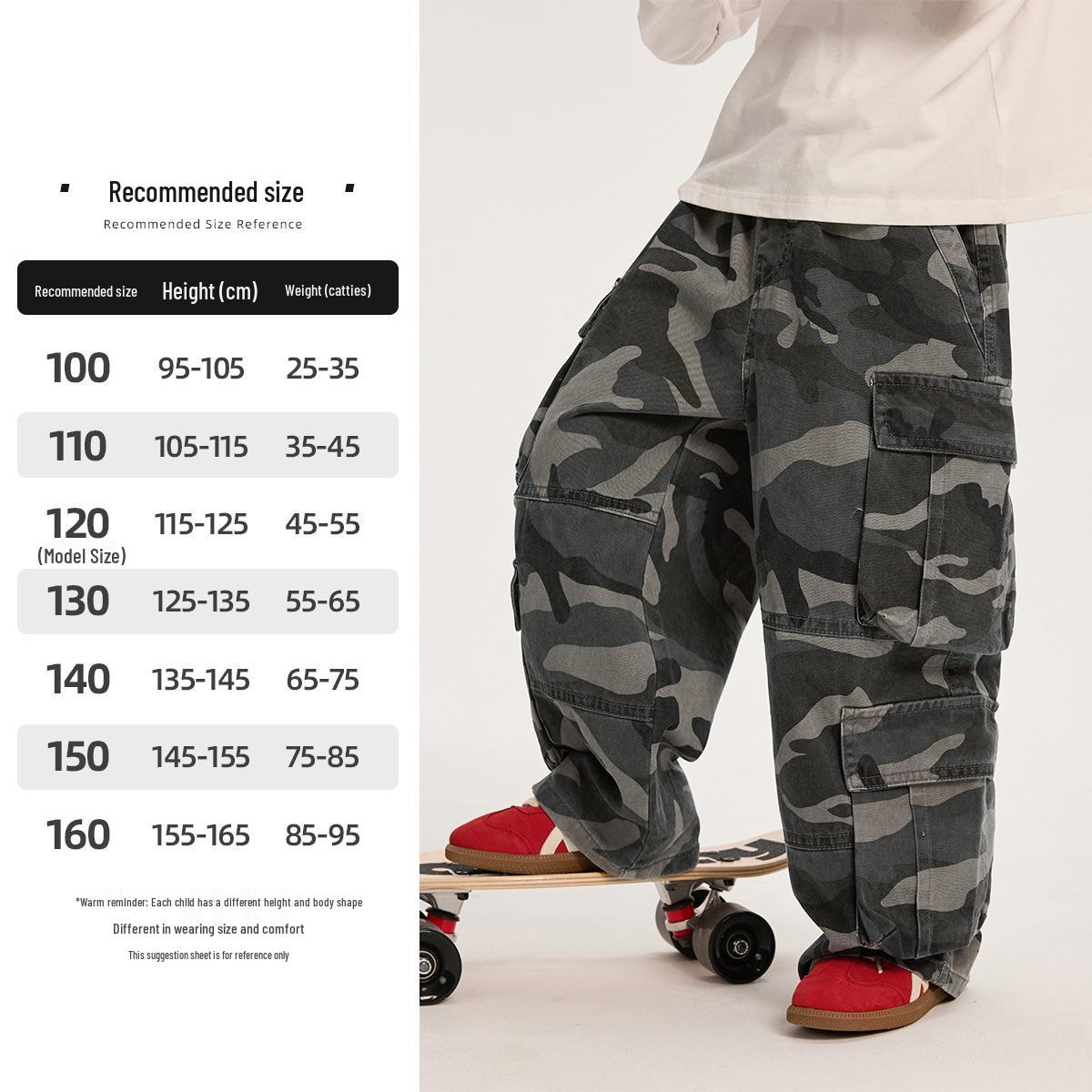 

Fairy Tale Memory Boys Camouflage Cargo Pants - Autumn 2025 Collection for Kids 160 cm