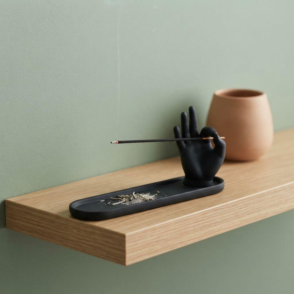 Decorative Hand Shape Incense Holder 3D Printed Hand Gesture Incense Burner Incense Tray Bedroom