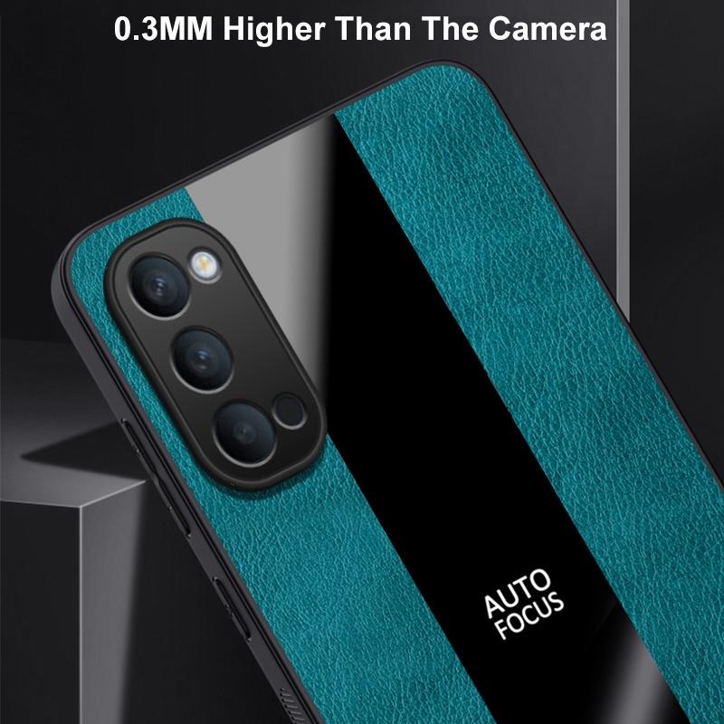 Ring Holder PU Leather Case For OPPO Reno 4 Pro 4Z 5G Reno4 Z Back Cover Luxury Magnetic Silicone Full Protection Phone Case